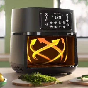 Philips Friteuza cu aer cald Airfryer XXL Seria 5000 HD9285/93, 2000W, 7.2L, Negru