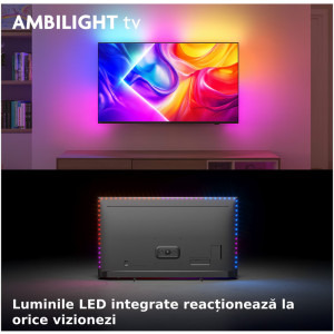 Philips Smart TV 85PUS9010/12 Seria PUS9010/12 215cm gri 4K UHD HDR Ambilight pe 3 laturi