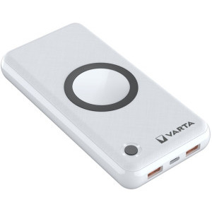 Varta Energy Wireless 20000 mAh, 1x USB-C, 2x USB, 18W, White cu tehnologie QC/PD