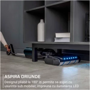 Rowenta X-Clean 7 GZ5735E0, vertical cu mop, 250W, 0.5L, Verde/Gri