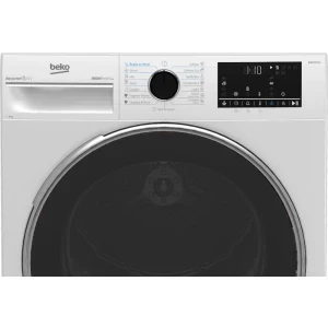 Beko B5T49243W EU, Pompa de caldura, 9 kg, Clasa B, ProSmart Inverter, EcoGentle, IronFinish, Iluminare interioara, Alb