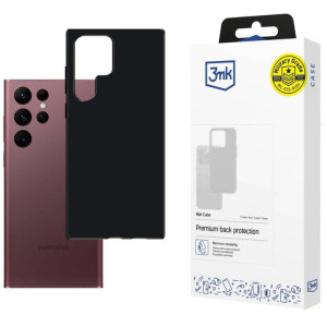3MK Protectie pentru spate, material silicon pentru Galaxy S22 Ultra, culoare Black