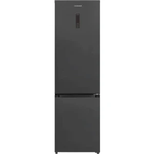 Combina frigorifica Heinner HCNF-HM377INVDGHC, 377 L, Clasa C, No Frost, Inverter, InoxCool, Control electronic, 200 cm, Antracit