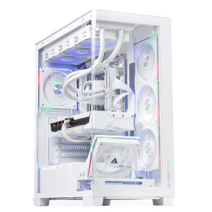PC Gaming DRAGON Alb Black Friday Edition, AMD Ryzen 7 7800X3D 4.2GHz, 32GB DDR5, 1TB SSD, RX 9070 XT 16GB GDDR6, Iluminare RGB