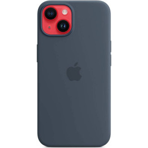 Apple Protectie pentru spate, material silicon, cu MagSafe pentru iPhone 14 Plus, culoarea Storm Blue
