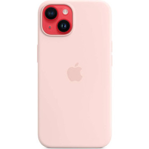 Apple Protectie pentru spate, material silicon, cu MagSafe pentru iPhone 14 Plus, culoarea Chalk Pink