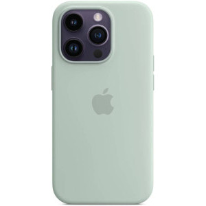 Apple Protectie pentru spate, material silicon, cu MagSafe pentru iPhone 14 Pro, culoare Succulent