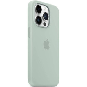 Apple Protectie pentru spate, material silicon, cu MagSafe pentru iPhone 14 Pro, culoare Succulent