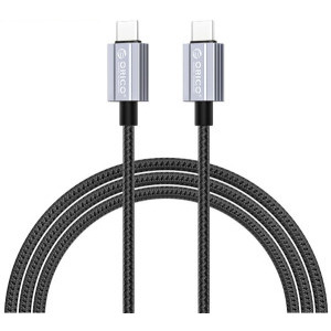 Cablu de date / adaptor Orico GQA100 USB-C Male la USB-C Male, 2 m Black, amperaj maxim suportat 5A
