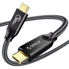 Cablu de date / adaptor Orico CM32, USB-C Male la USB-C Male, 3 m, Black, amperaj maxim suportat 5A