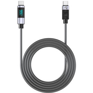 Orico LDC2C cu display, USB-C Male la USB-C Male, 2 m, Black, amperaj maxim suportat 5A