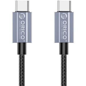Cablu de date / adaptor Orico GQA60, USB-C Male la USB-C Male, 2 m, Black, amperaj maxim suportat 3A