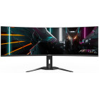 Monitor LED GIGABYTE Gaming AORUS CO49DQ Curbat 49 inch DQHD OLED 0.03 ms 144 Hz USB-C KVM HDR FreeSync Premium Pro