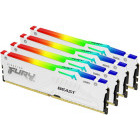 Memorie Kingston FURY Beast RGB White 128GB DDR5 5200MHz CL40 Quad Channel Kit
