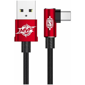 Baseus USB tip A 2.0 Male la USB-C 2.0 Male, PD 100W, Conector 90 grade, 2 m, Negru