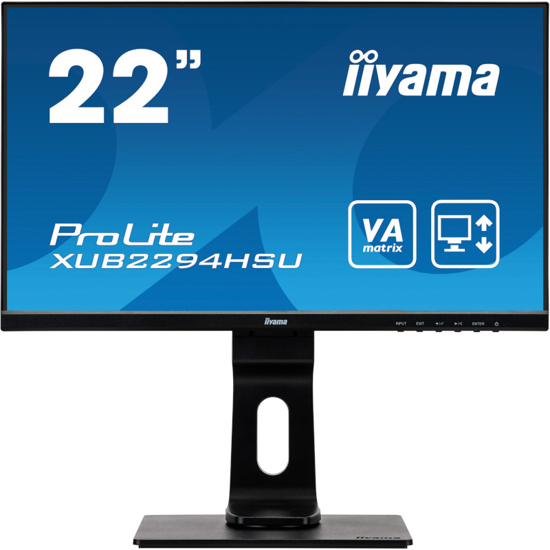 Monitor LED IIyama ProLite XUB2294HSU-B1 21.5 inch 4 ms Negru 75 Hz