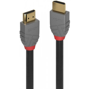 LINDY Anthra, HDMI Male - HDMI Male, v2.0, 2m, negru-gri