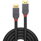 Cablu video LINDY Anthra, DisplayPort Male - DisplayPort Male, v1.2, 5m, negru-gri
