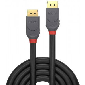 LINDY Anthra, DisplayPort Male - DisplayPort Male, v1.2, 3m, negru-gri