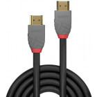 Cablu video LINDY Anthra, HDMI Male - HDMI Male, v2.0, 3m, negru-gri