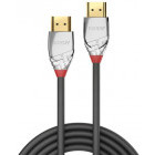 Cablu video LINDY Cromo, HDMI Male - HDMI Male, v2.0, 2m, gri-argintiu