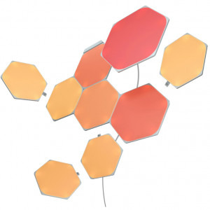 Nanoleaf Kit Starter panouri Shapes Hexagons, LED RGBW, Wi-Fi, 9 panouri