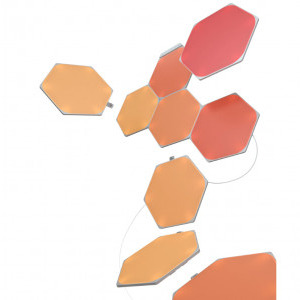 Nanoleaf Kit Starter panouri Shapes Hexagons, LED RGBW, Wi-Fi, 9 panouri