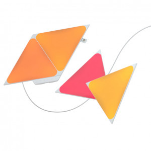 Nanoleaf Starter Kit Shapes Triangles, Wi-Fi, LED, RGB compatibil Apple HomeKit, Google Assistant, 4 panouri