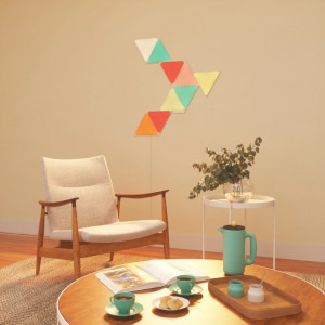 Nanoleaf Starter Kit Shapes Triangles, Wi-Fi, LED, RGB compatibil Apple HomeKit, Google Assistant, 15 panouri