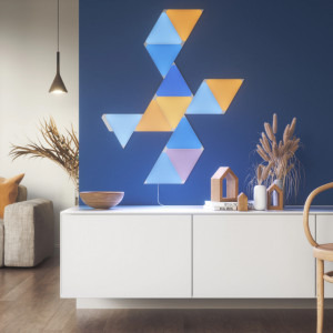 Nanoleaf Panouri extindere Shapes Triangles, Wi-Fi, LED, RGB compatibil Apple HomeKit, Google Assistant, 3 panouri