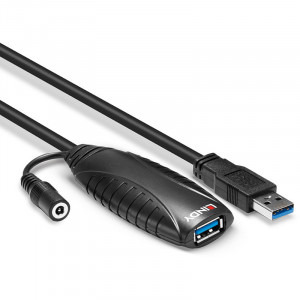 LINDY USB 3.0 tip A Male - USB 3.0 tip A Female, 10m, negru