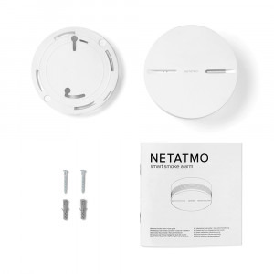 Netatmo Senzor de fum, Wireless, Volum 85 dB, Notificari aplicatie, Functionare fara Hub