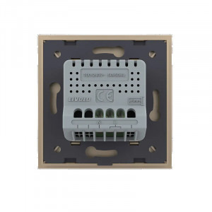 Livolo Senzor Control Sunet si Lumini cu Rama din Sticla, Protocol Zigbee, Auriu