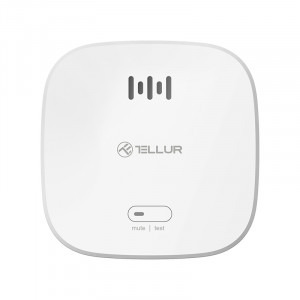Tellur Senzor de fum, Wi-Fi, 2.4 GHz, Indicator, Alarma, Notificari