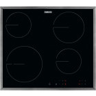 Plita incorporabila Zanussi ZHRN642X, Vitroceramica, 4 zone de gatit, Control touch, 60 cm, Negru
