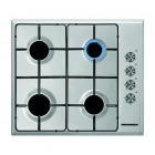 Plita incorporabila Heinner HBH-S584I-IX, Gaz, 4 arzatoare, Aprindere electrica, Inox