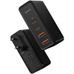 Baseus Gan2 Pro, Super Quick Charger 100W, 2x USB, 2x USB-C, Black