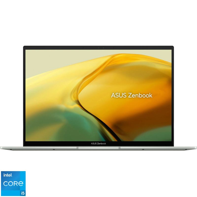 Ultrabook ASUS 14'' Zenbook 14 UX3402ZA, WQXGA, Procesor Intel® Core™ i5-1240P (12M Cache, up to 4.40 GHz), 16GB DDR5, 512GB SSD, Intel Iris Xe, No OS, Aqua Celadon