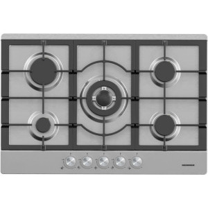 Heinner HBH-M705IWFIX, Gaz, 5 arzatoare, Aprindere electrica integrata, Sistem de siguranta, Wok, 75 cm, Inox