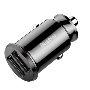 Baseus Grain, 2x USB, 3.1A, Black