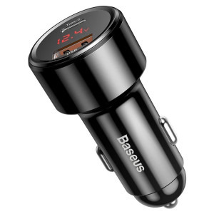 Incarcator auto Baseus Magic Series PPS, 1x USB, 1x USB-C, 45W, 6A, Black