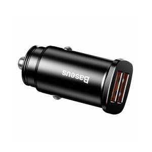 Baseus Metal, 2x USB, Quick Charge 3.0, 30W, Black