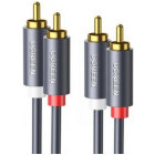 Cablu audio Ugreen AV104, 2x RCA Male - 2x RCA Male, 3 m, Negru