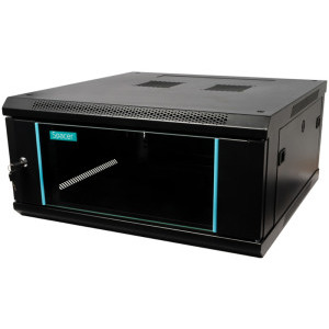 Spacer SPCW-4U-600-BK-03 4U, Wall mount, 600 x 600 mm, Glass door, Negru