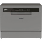 Masina de spalat vase Candy CP 6E51LS, Compacta, 6 seturi, 5 programe, Clasa E, Pornire intarziata, Program scurt, 55 cm, Argintiu