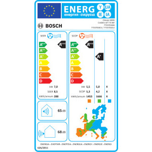 Bosch Climate 6000i, 24000 BTU, Clasa A+++/A+, Wi-Fi Ready, Inverter, i-Clean