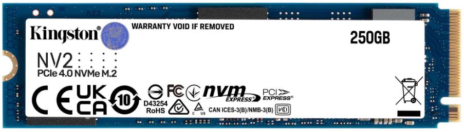 SSD Kingston NV2 250GB PCI Express 4.0 x4 M.2 2280