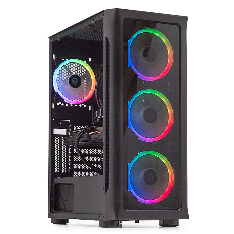 PC Gaming ZMEU Legendar Super, AMD Ryzen 5 5600 3.5GHz, 16GB DDR4, 1TB SSD, RTX 3060 12GB GDDR6, Iluminare RGB
