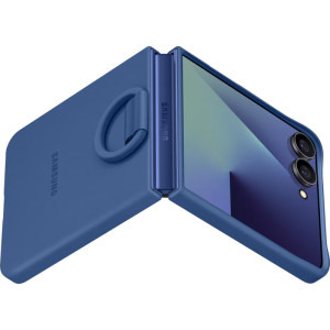 Samsung Husa de protectie Silicon Case cu inel, pentru Galaxy Z Flip 7, Albastru