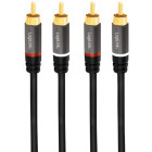 Cablu audio Logilink CA1202 2x RCA Male - 2x RCA Male, 1 m, Negru